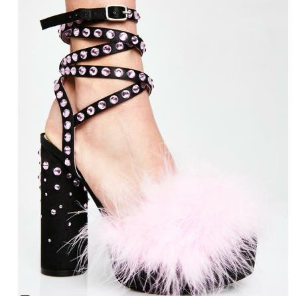 Sugar Thrillz Night Boudior Baby Fluffy Heels✨